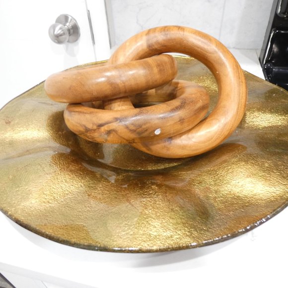 Vintage large gold accent plate - Picture 2 of 4